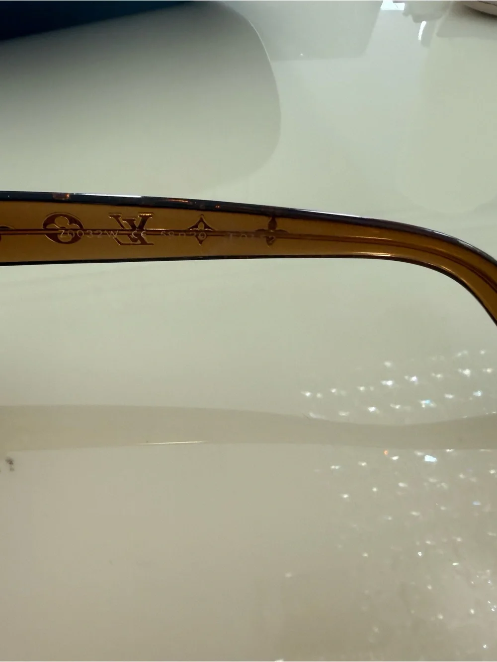 Louis Vuitton Amber Brown Round Sunglasses monogram